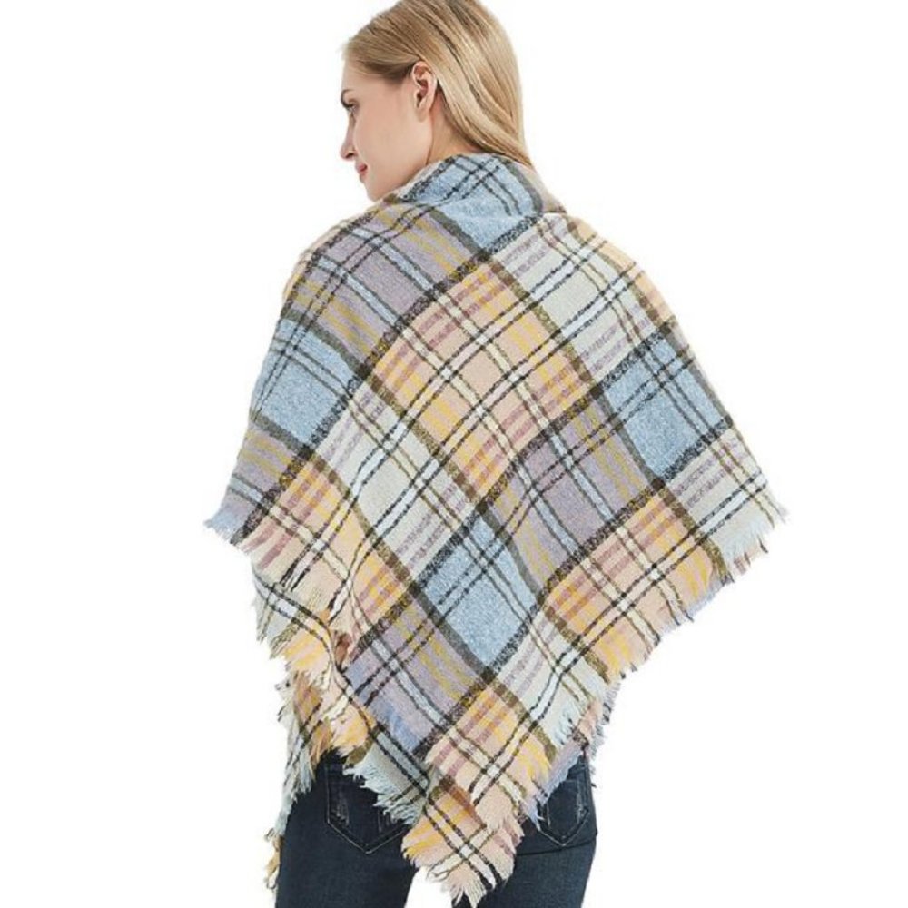 Romantic Plaid Wrap Scarf Soft moments, beautifully wrapped - Valentine Gift - Picture 4 of 5